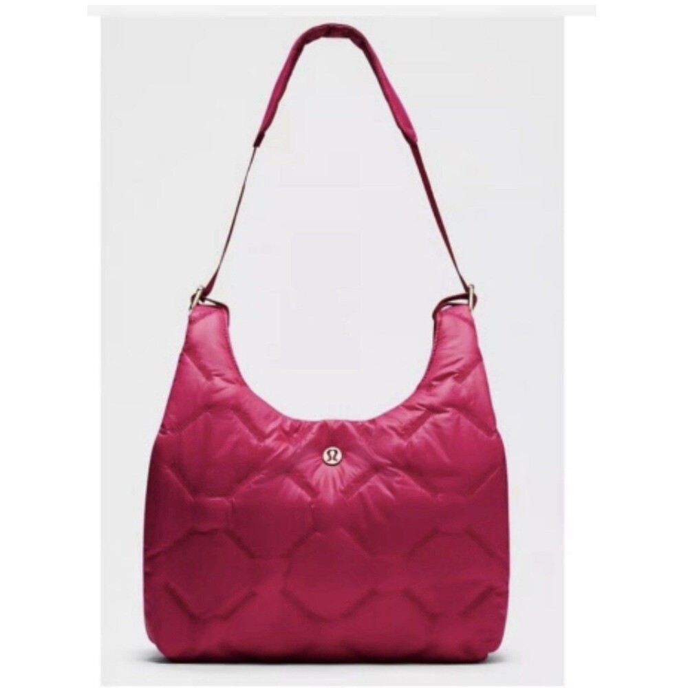 Lululemon Quilty Pleasures Shoulder Bag Mini Bramble Pink Puffer NWT LW9FXOS